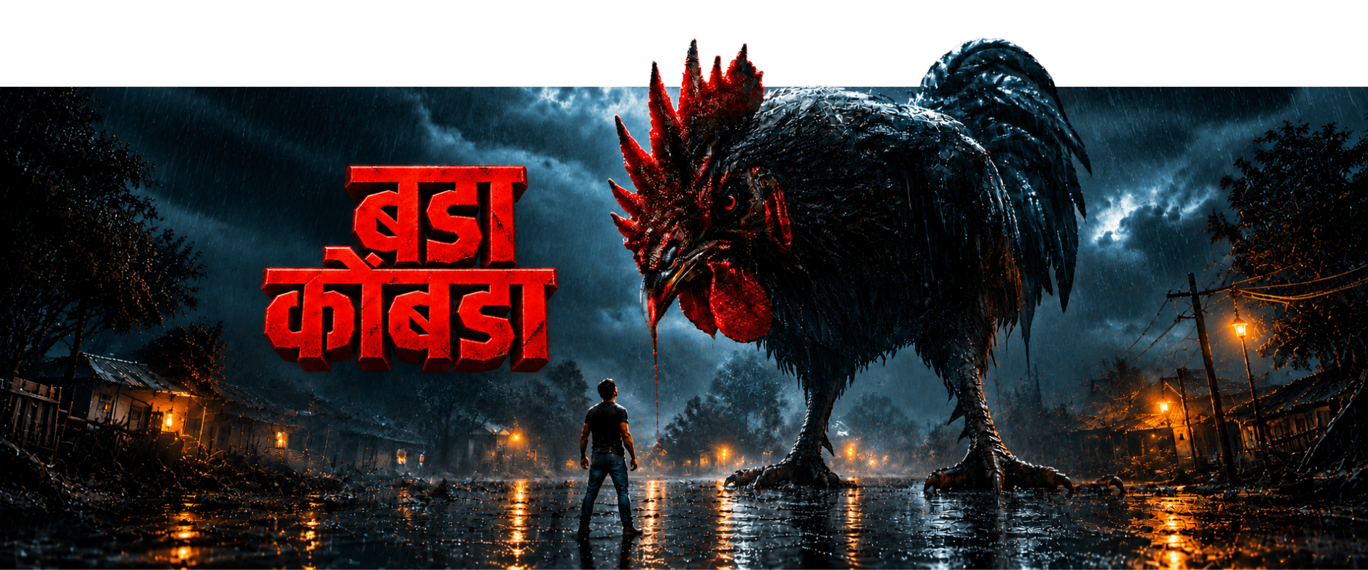 Giant rooster and carnival world from Bada Kombada, representing the Tossing Tales film slate