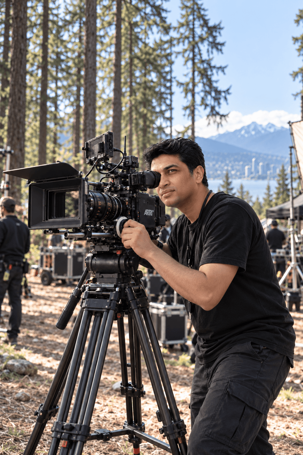 Film set and director chair